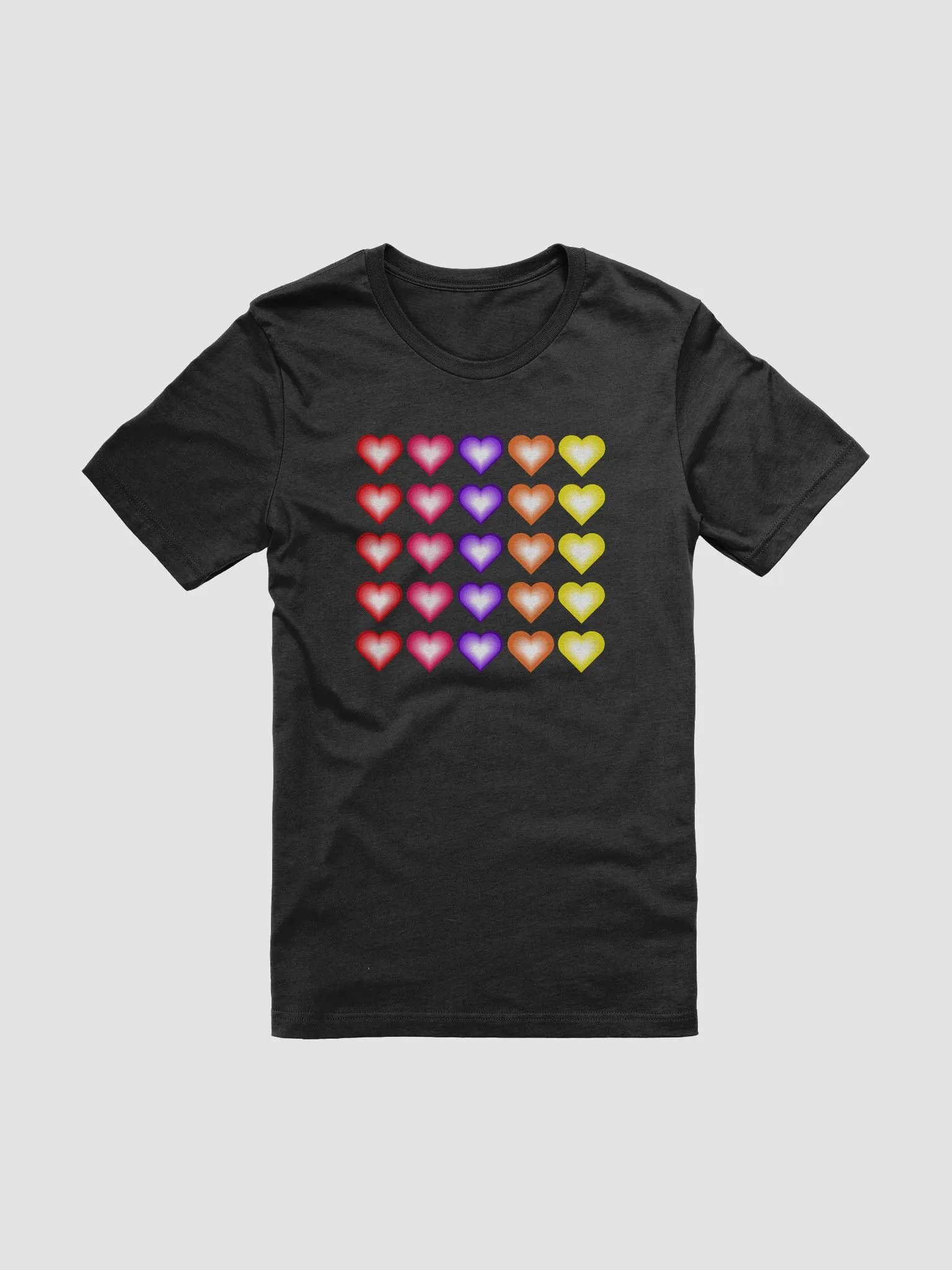 Vibrant Colorful Valentine's Hearts Supersoft T-Shirt product image (23)