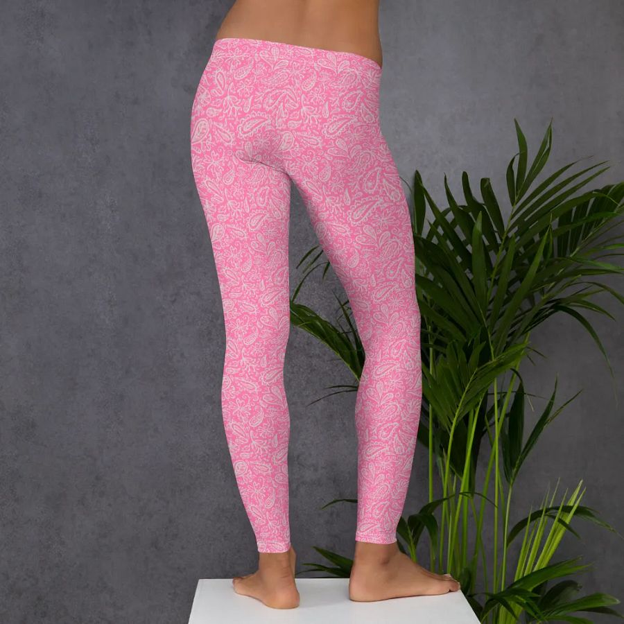 Light Pink All-Over Print Leggings product image (7)