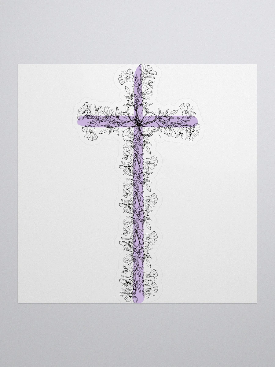 Black & Lilac Cross Sticker product image (2)