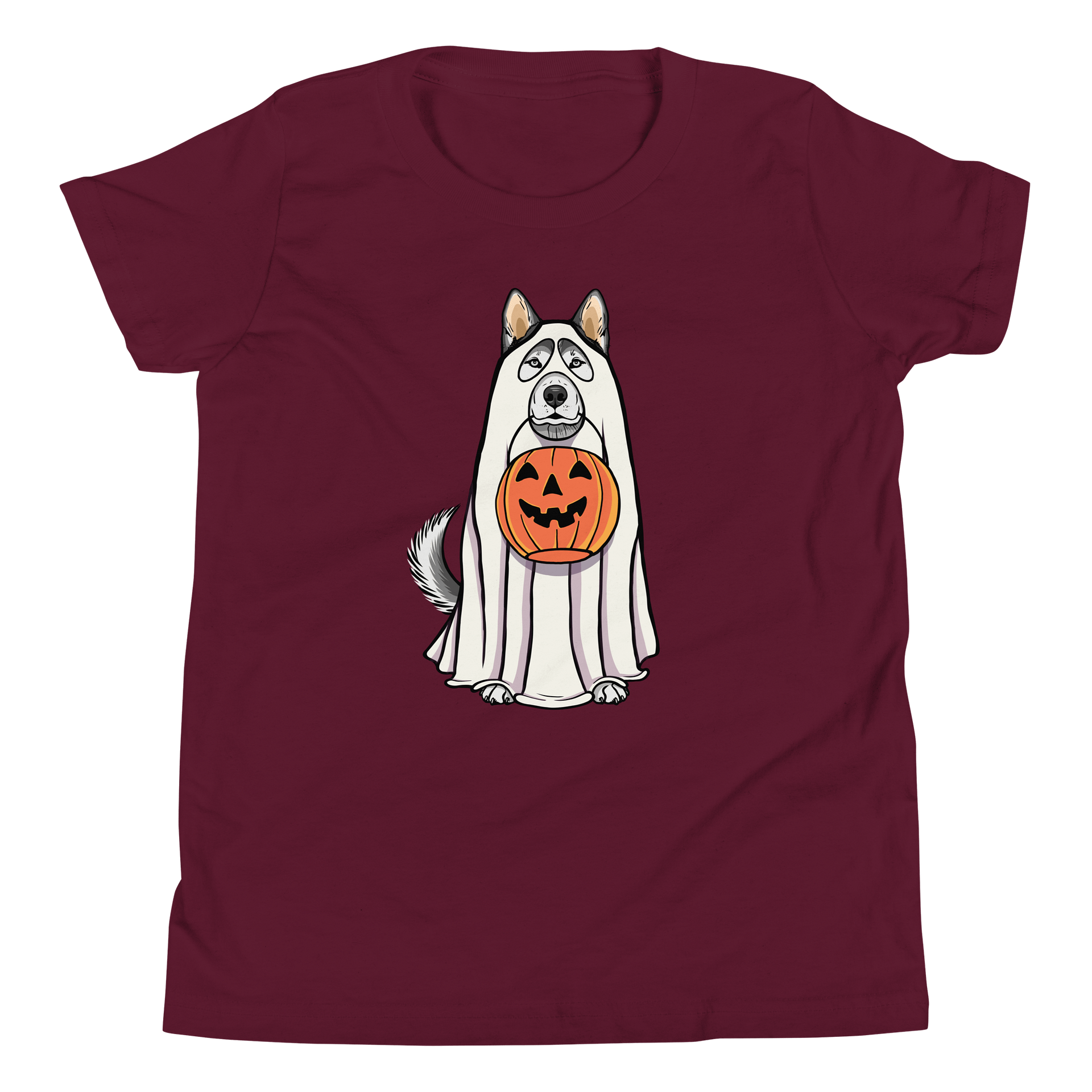Halloween Siberian Husky(Gray) Youth T-Shirt product image (5)