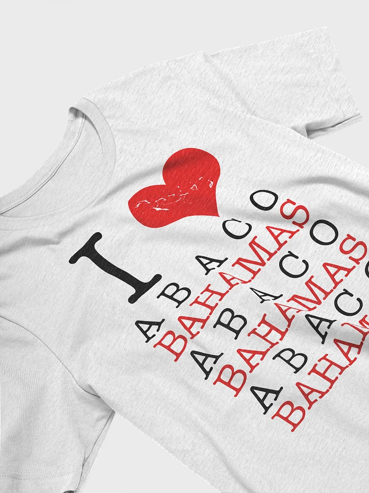 Bahamas Shirt : I Love Abaco Bahamas : Heart Bahamas Map product image (1)