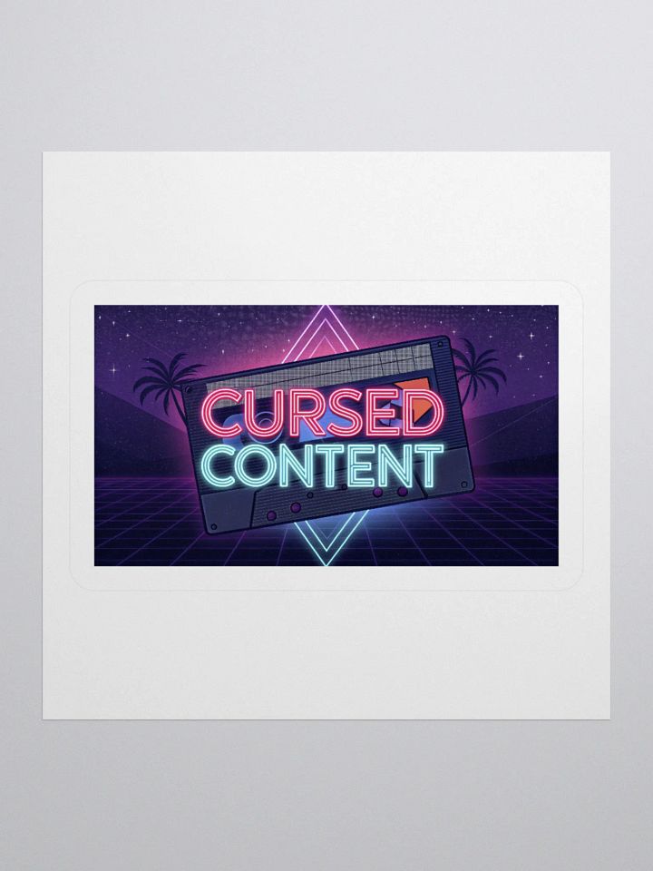 Cursed Content Retro Horror Cassette Sticker: Variant #1 product image (1)