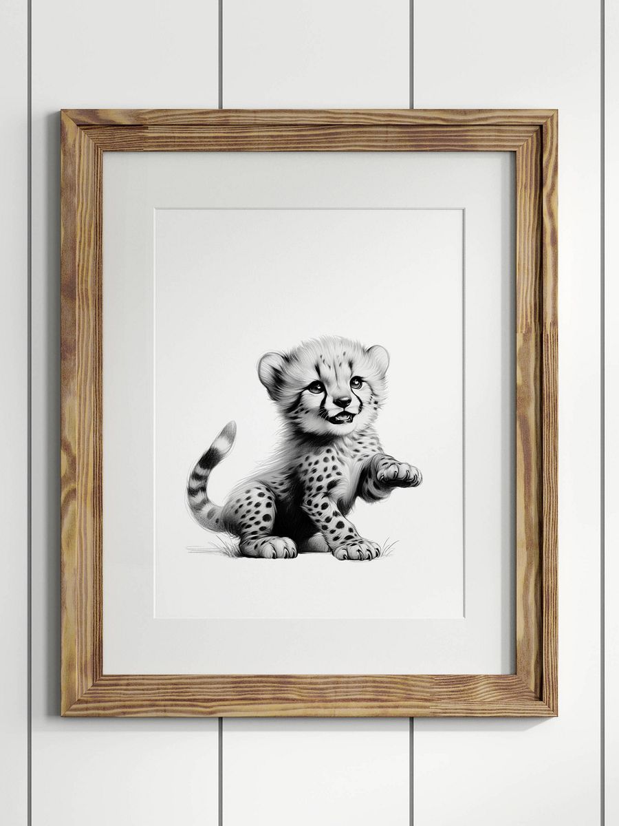 Cheetah Safari Nursery Print No 3 product image (1)