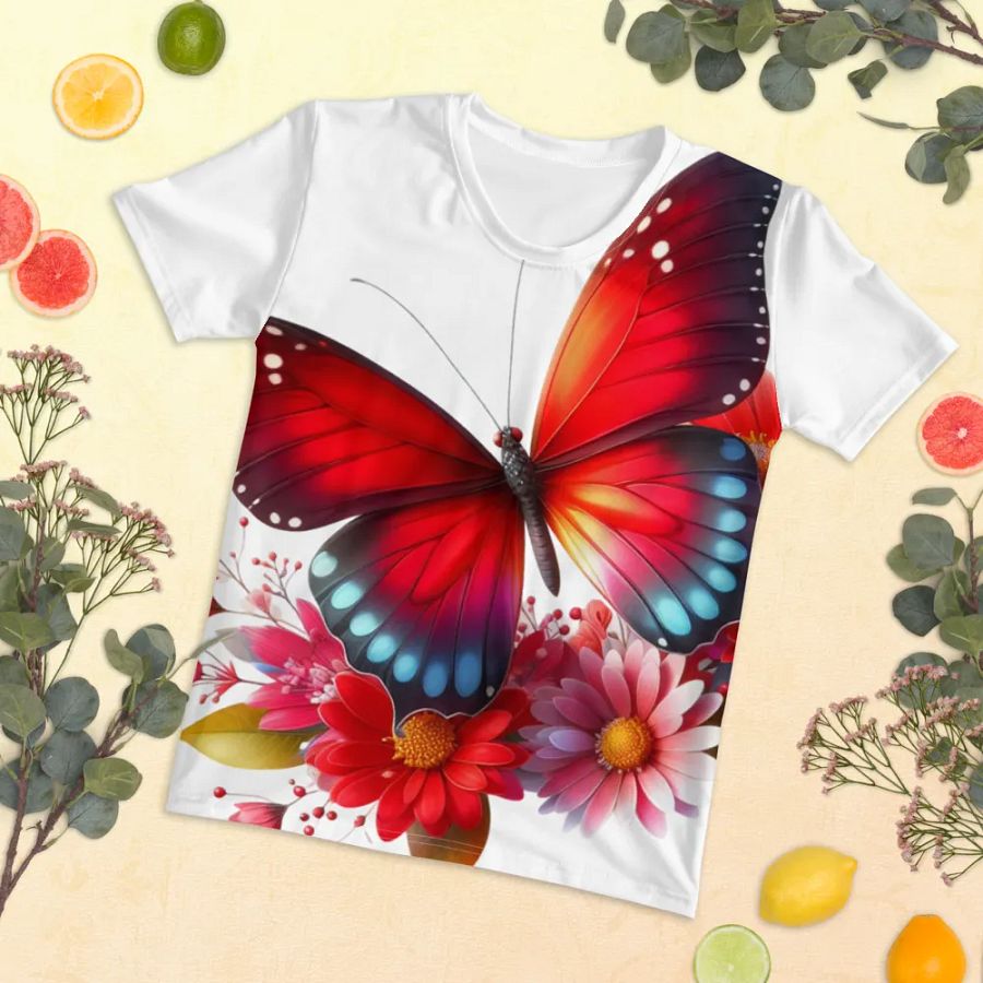 Vibrant Butterfly Paradise Women's T-Shirt product image (5)