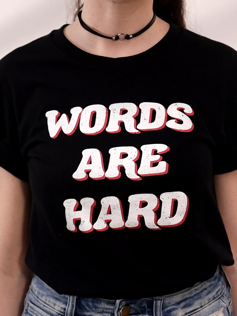 Words Are Hard Retro Tee product image (3)