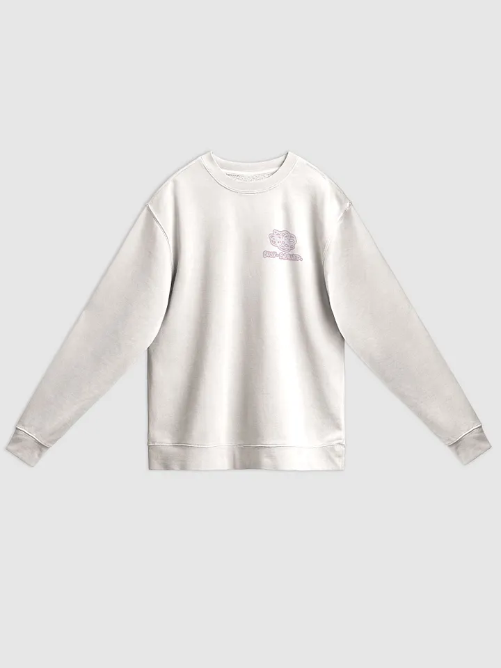 BUSY-BRAINED (sm. lined design, #E1B9CE) printed pigment crewneck product image (13)