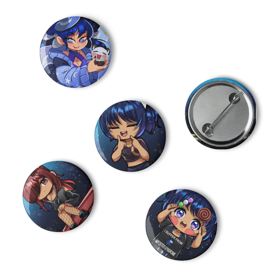 Whimsical Moonlit Friends Pin Button Set product image (5)