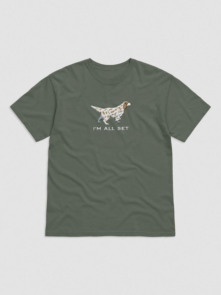 I'm All Set T-Shirt(Embroidered) of an English Setter(Brown) product image (4)