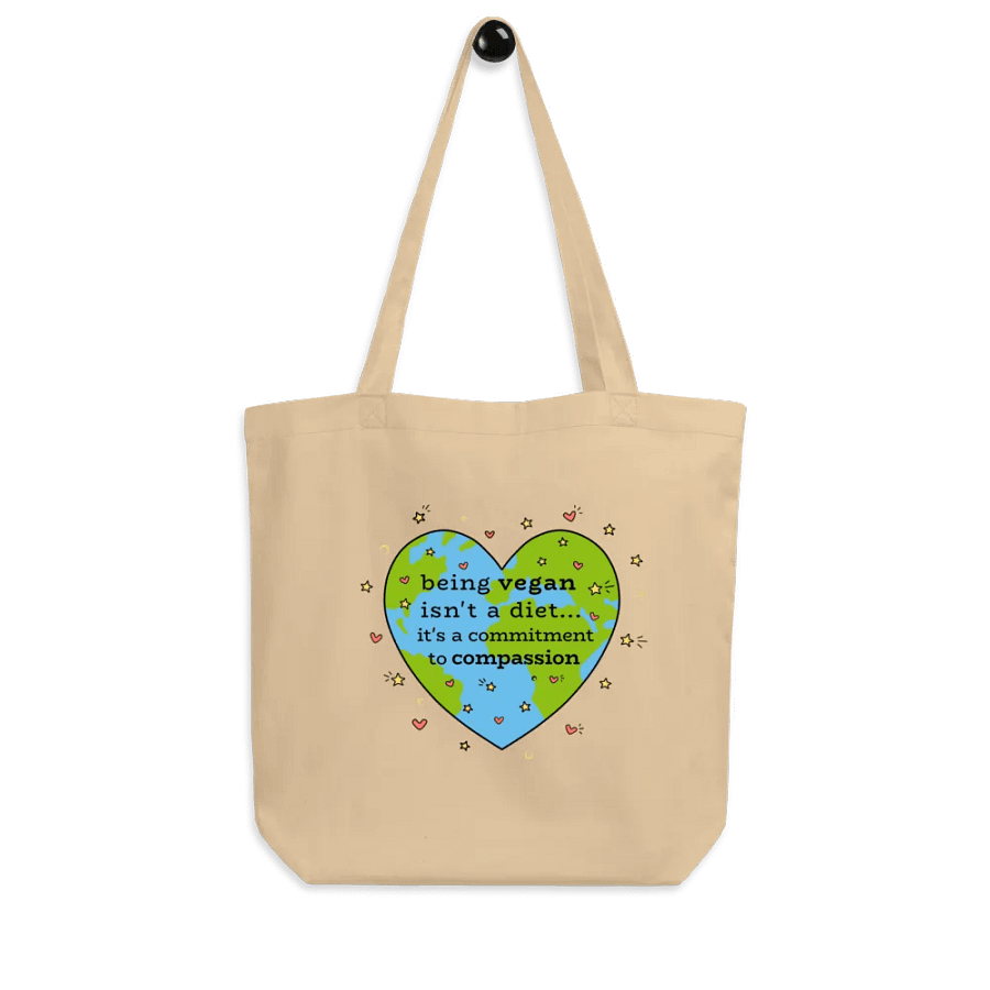 “Being Vegan Isn’t a Diet” Organic Tote Bag product image (1)