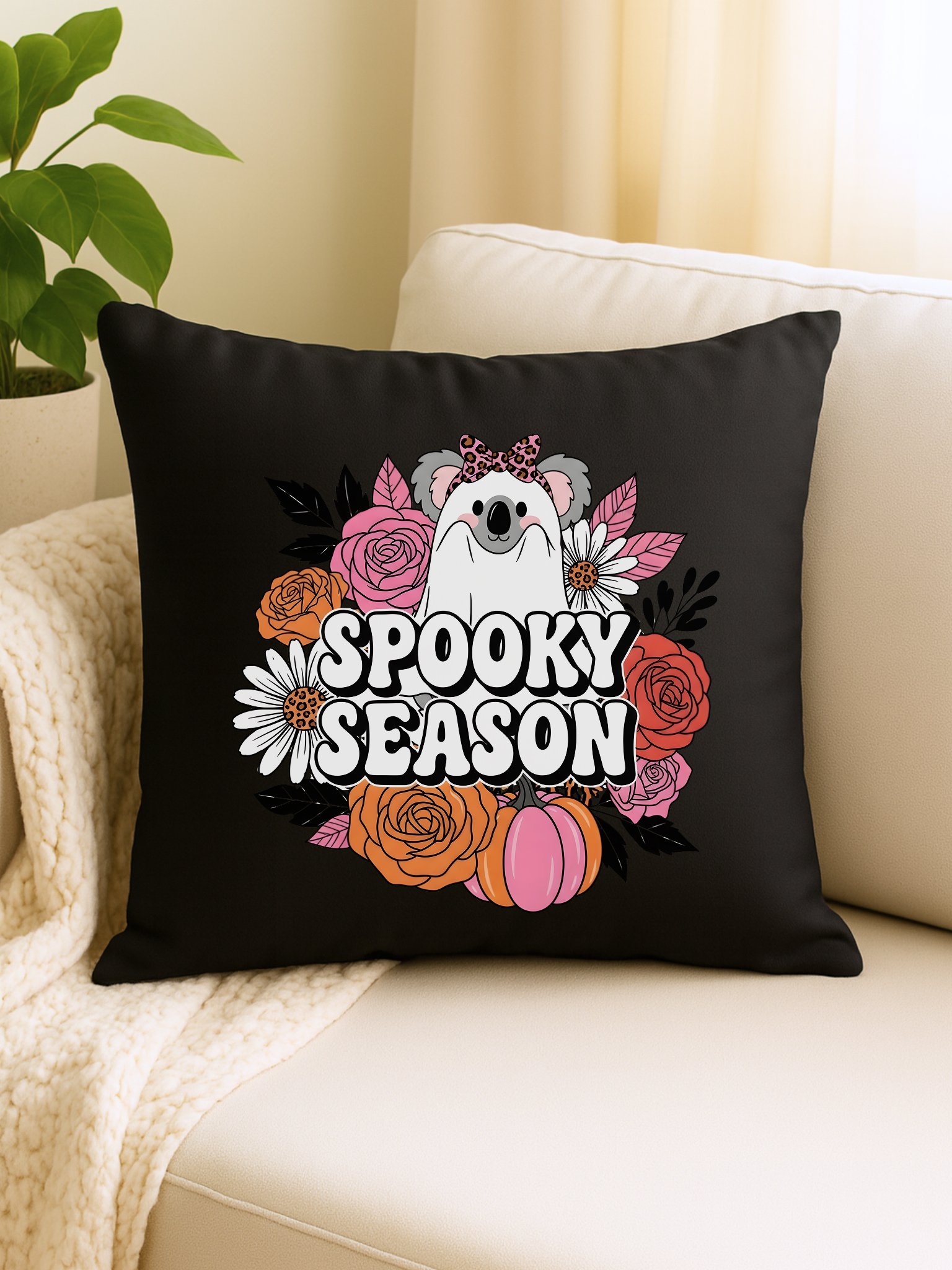 Spooky Season – Ghost Koala with Flowers Digital Print product image (5)