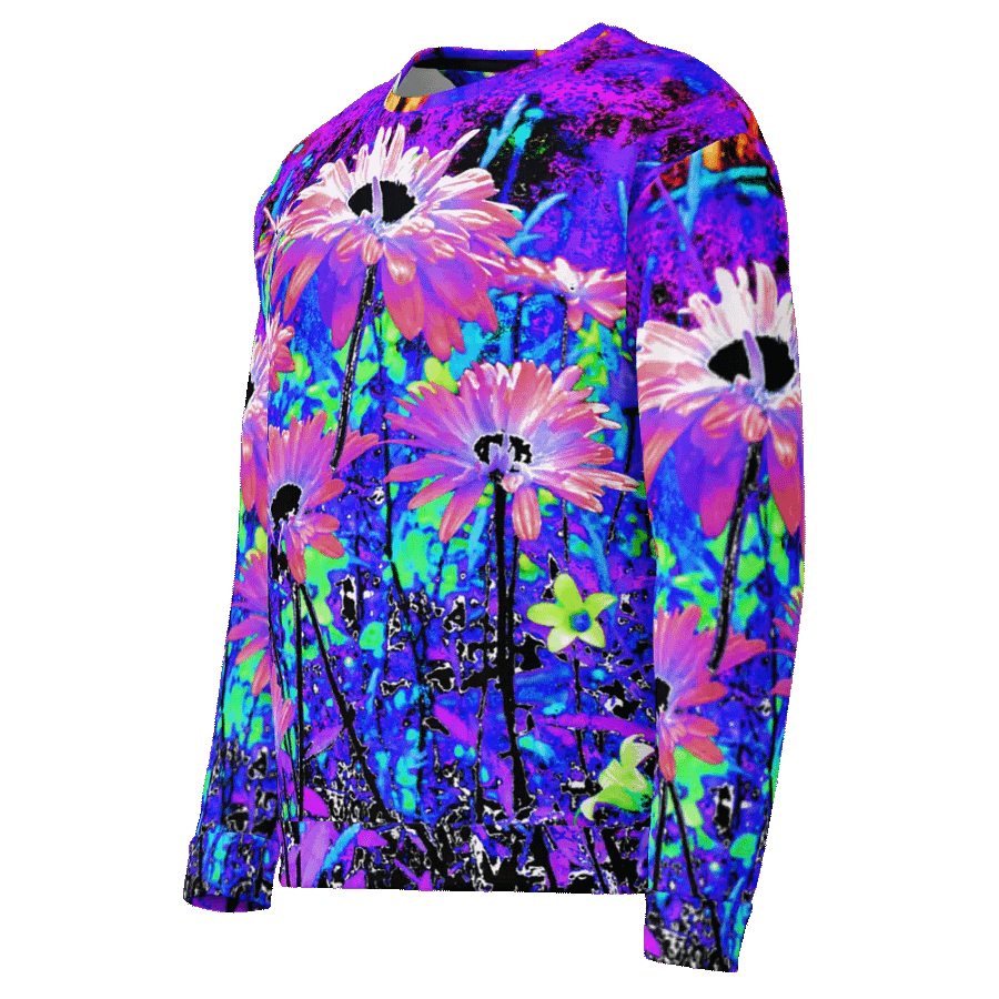 Abstract Surreal Daises in the Garden Unisex Sweatshirt product image (5)