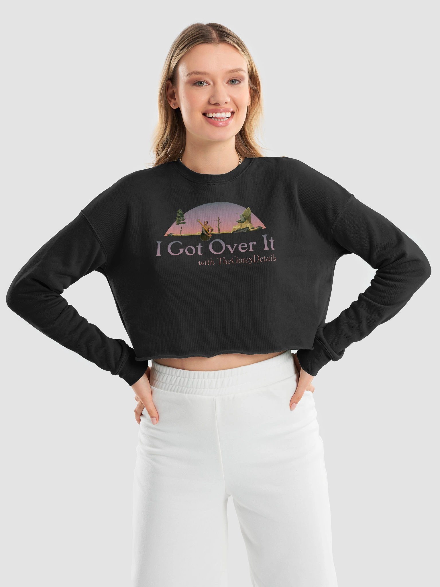 I Got Over It - Bella+Canvas Women's Fleece Crop Sweatshirt product image (26)