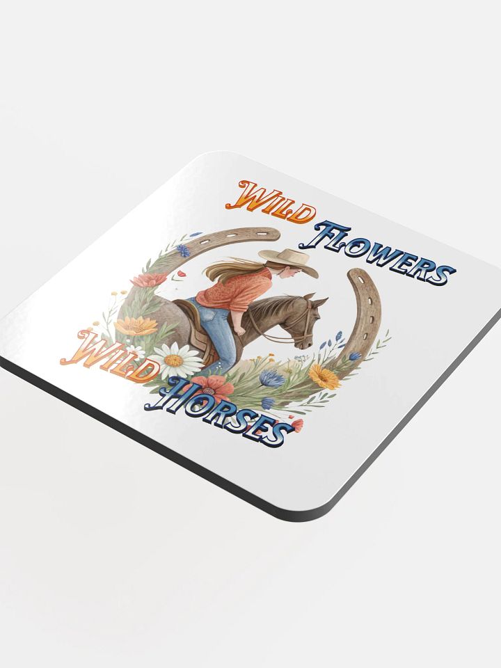 Wild Flowers Wild Horses Ride into the Wild West Coasters product image (1)