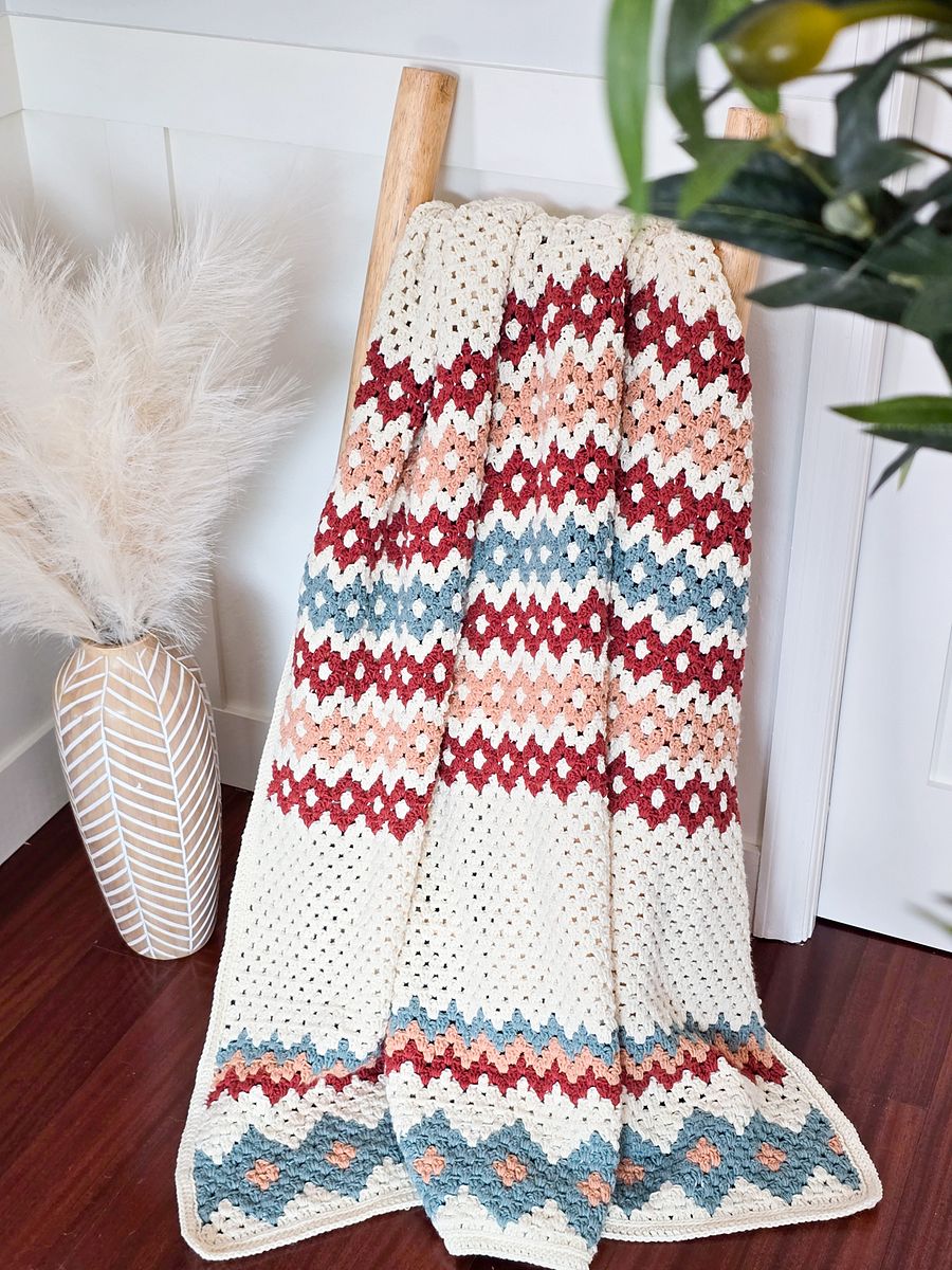 Gemstone Hues Crochet Blanket & Washcloth Pattern product image (7)