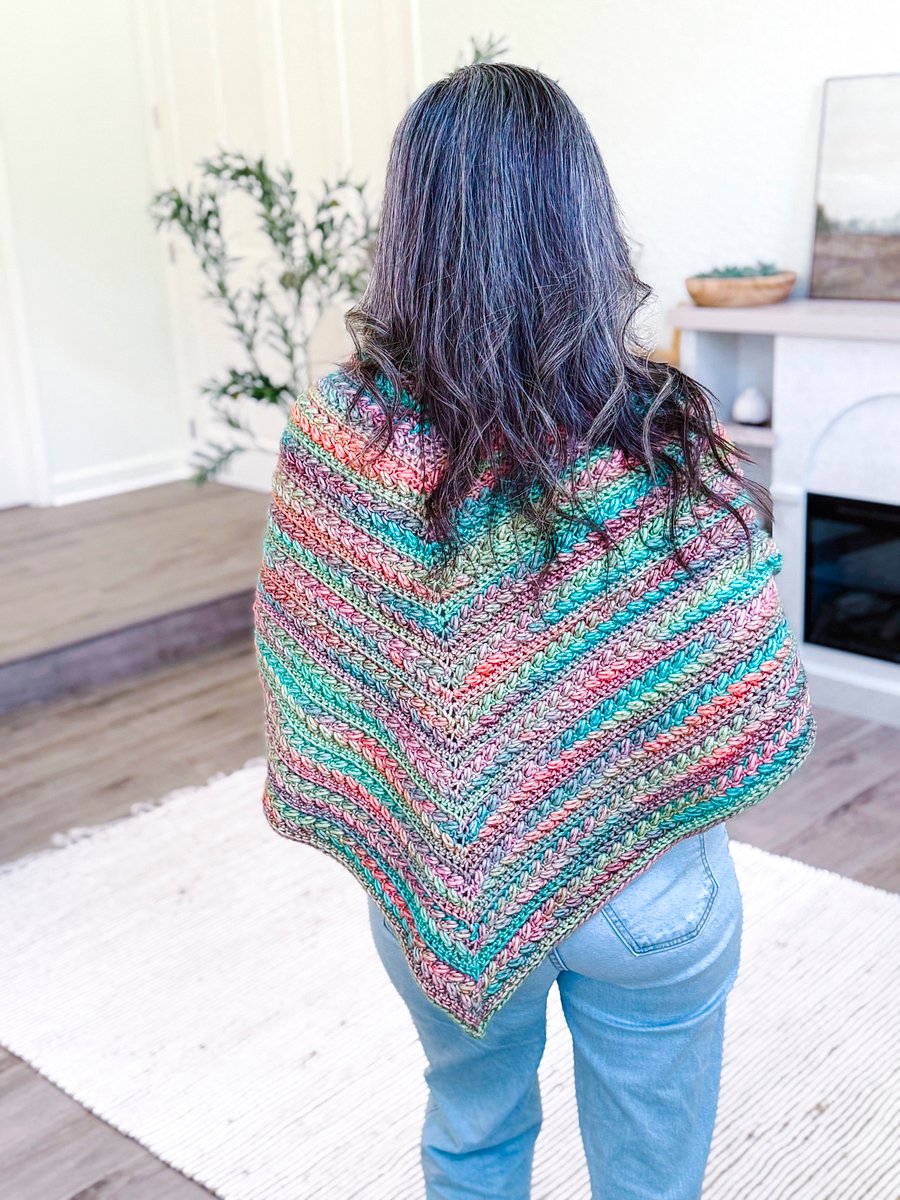 Wheat Stitch Triangle Crochet Shawl product image (7)