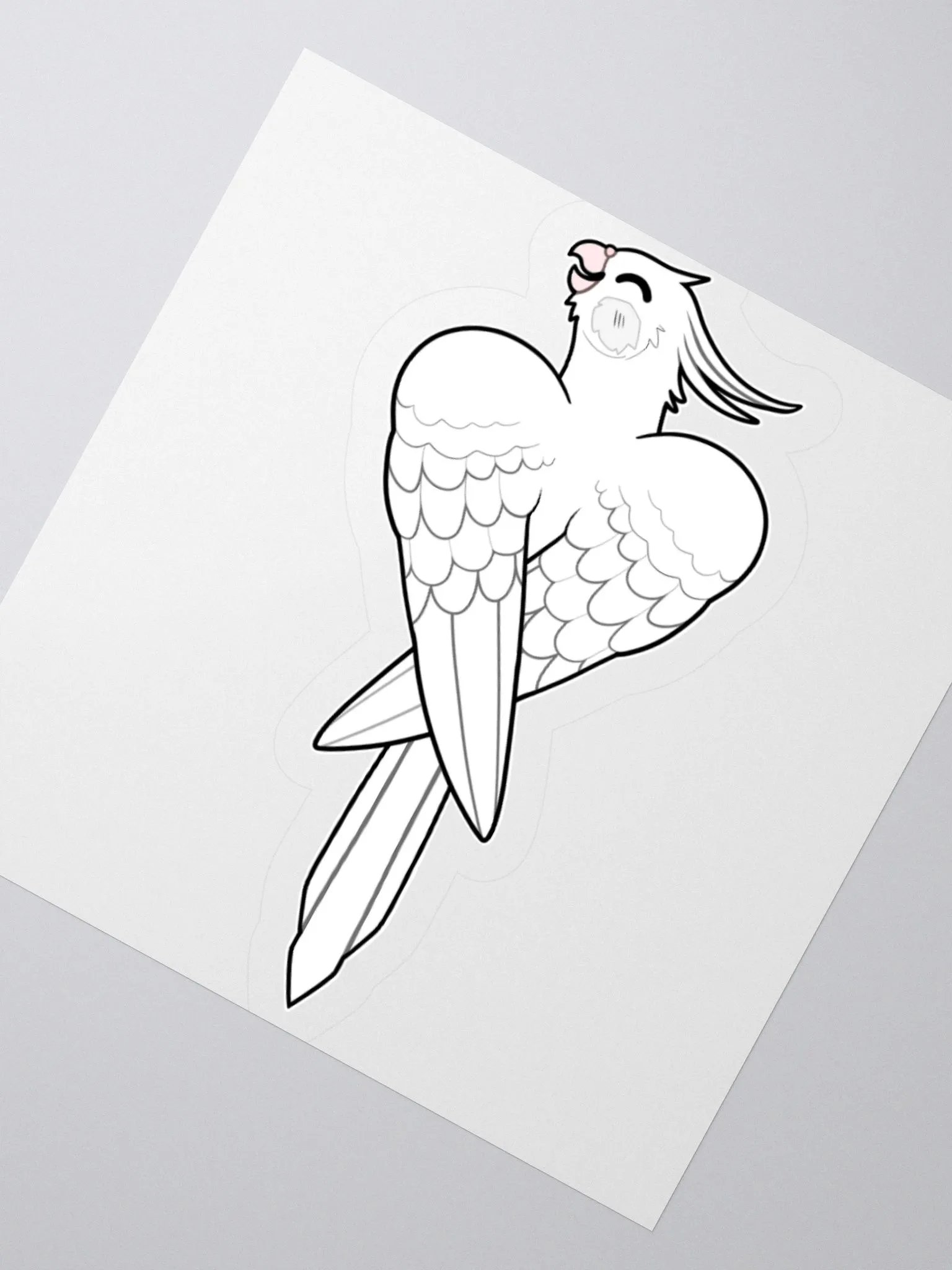PRETTY BIRD STICKER (White) product image (9)