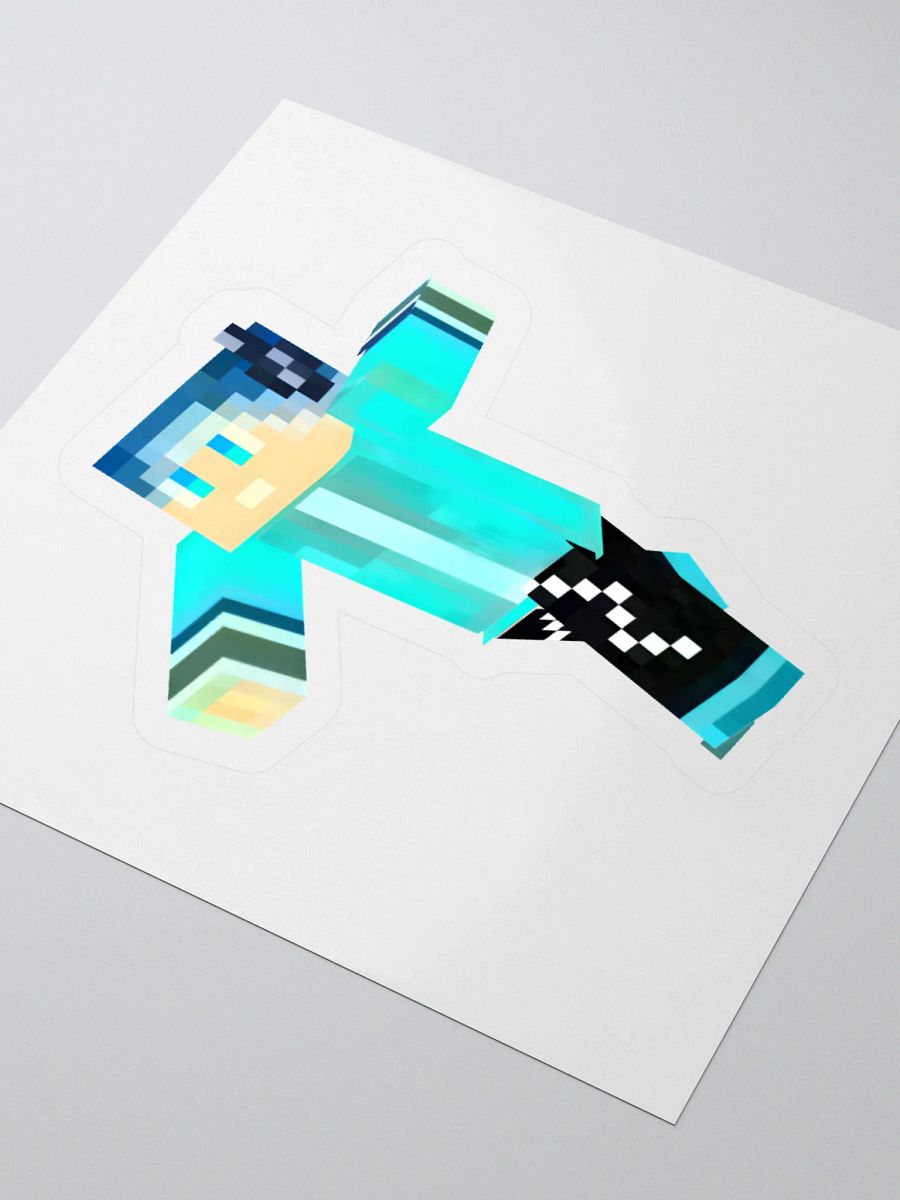 Pixelated Blue Character Sticker product image (7)