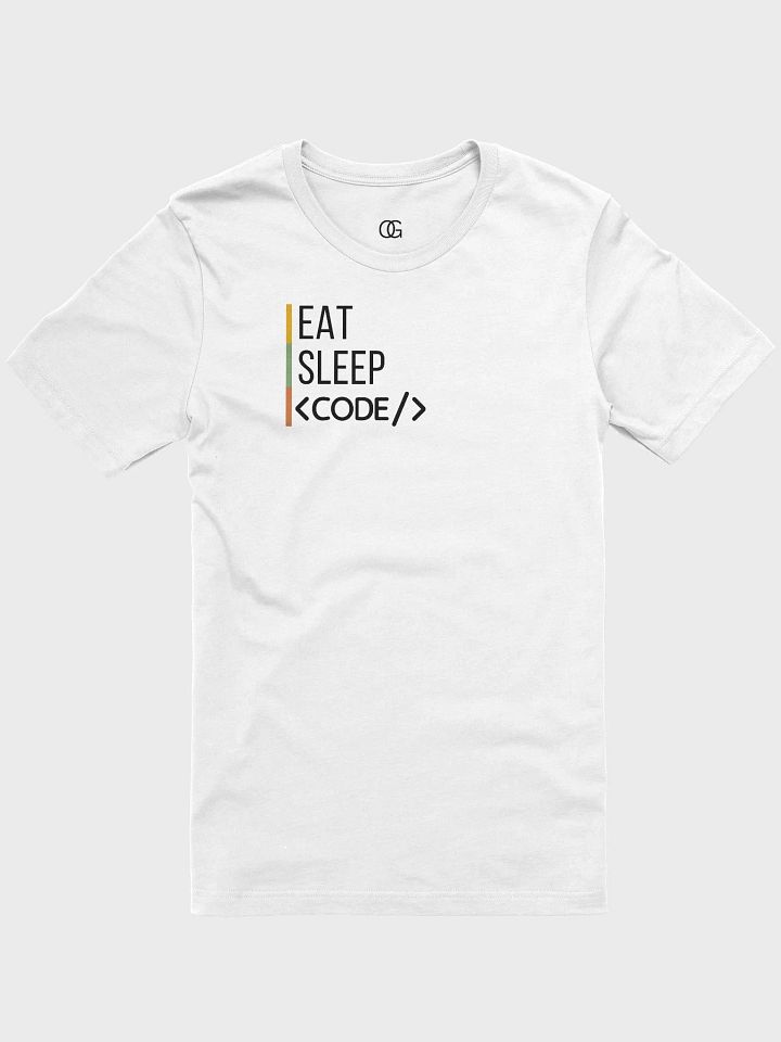 Eat Sleep Code White Tee product image (2)