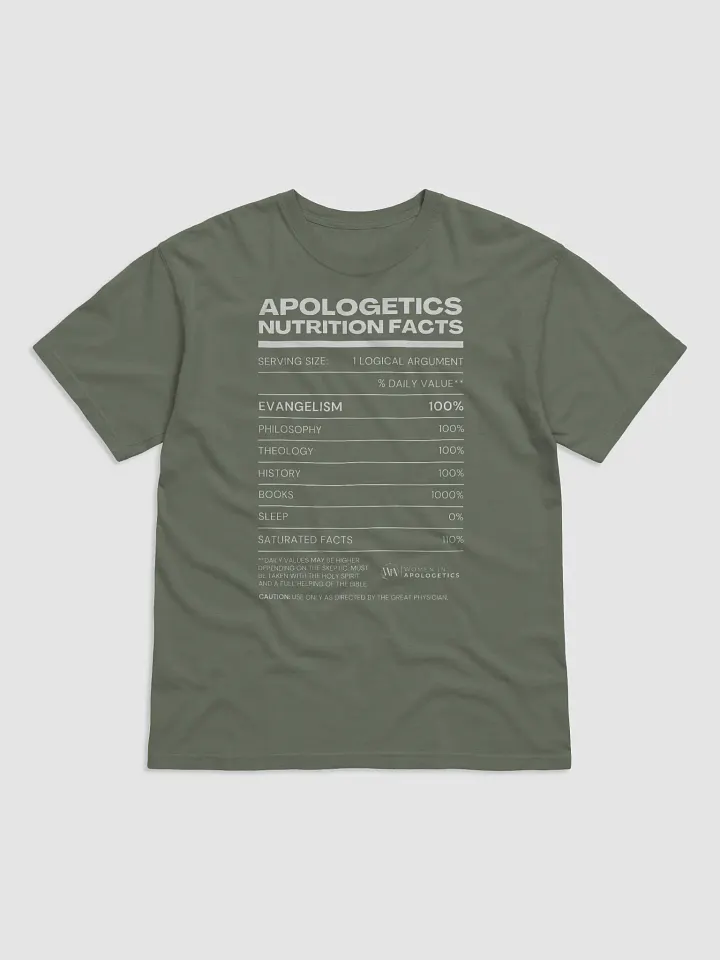Apologetics Nutrition Facts Men's Crew Neck T-Shirt product image (29)