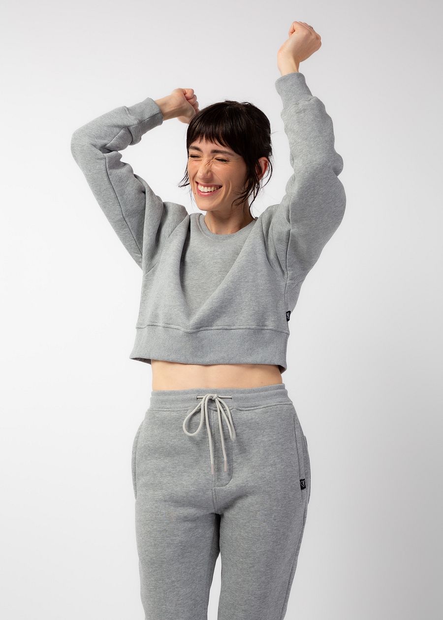 Heathered Fog Cropped Crewneck product image (6)