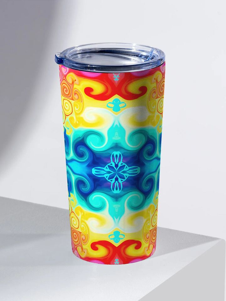 Vibrant symmetrical pattern 20oz stainless steel Tumbler product image (2)