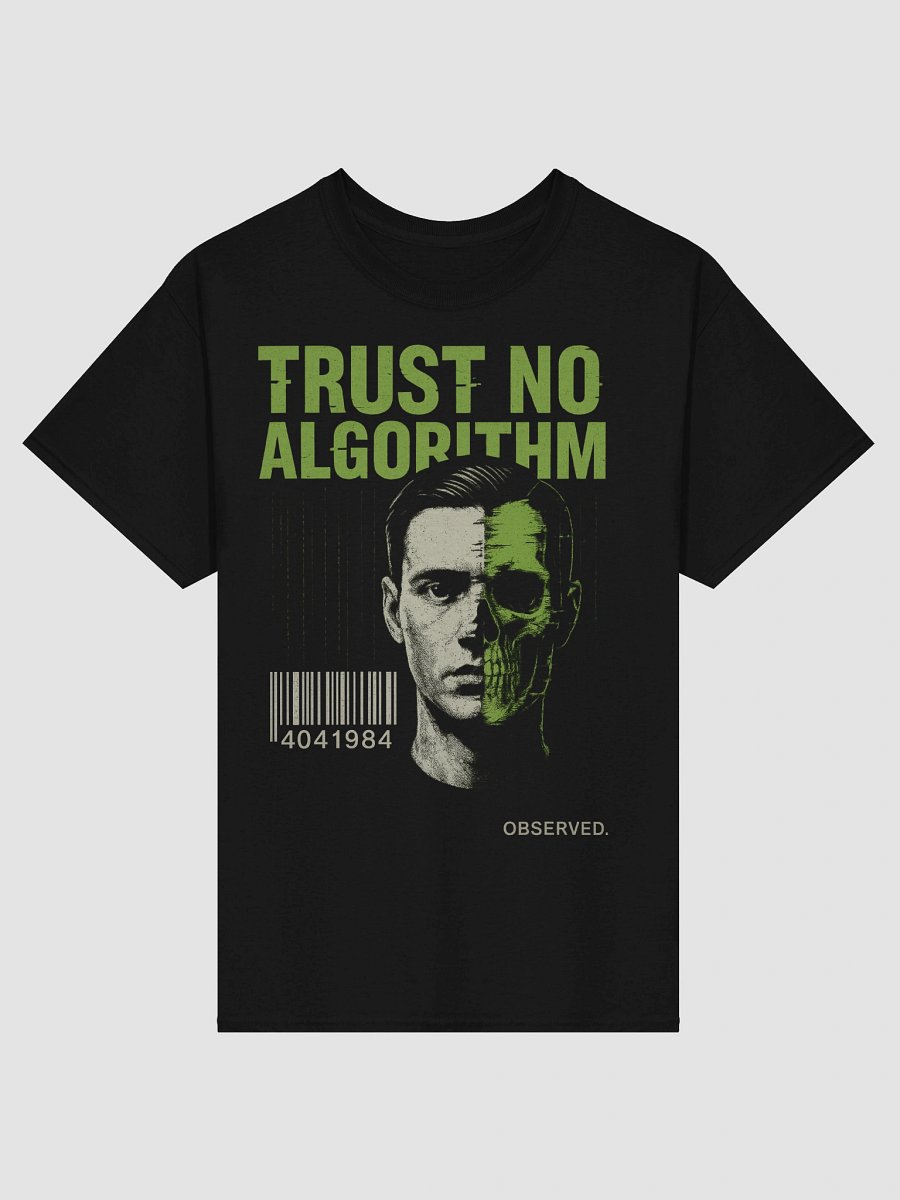 TRUST NO ALGORITHM T-Shirt – Dystopian Glitchcore Streetwear Tee product image (2)
