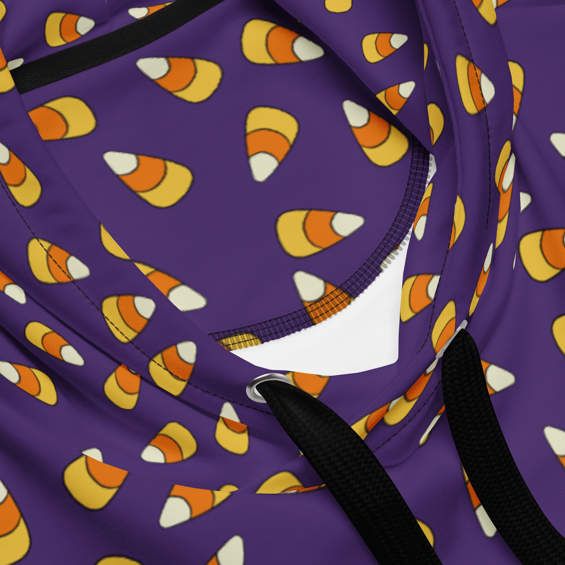 Dark Purple "Scattered Candy Corn" Pattern - Unisex Hoodie product image (4)