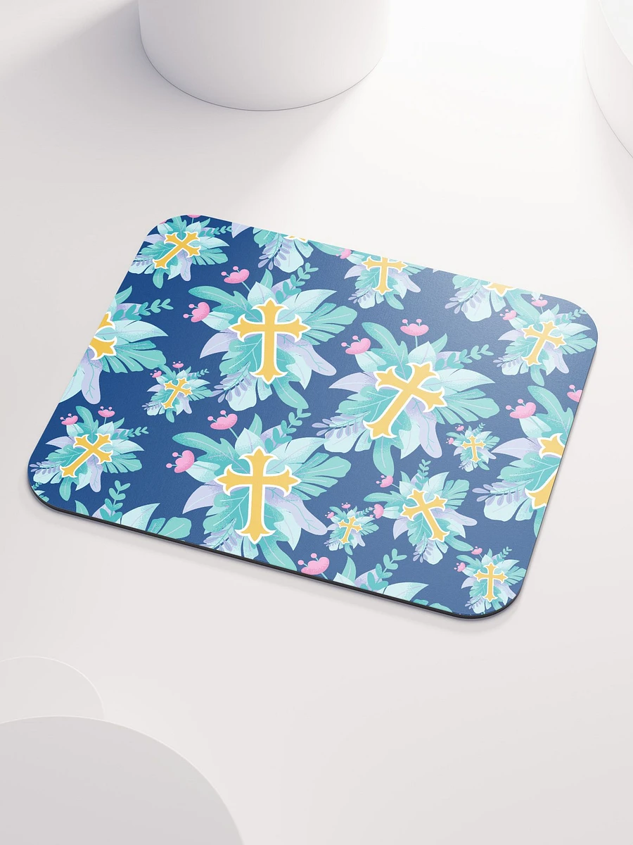 Floral Cross Patterned Mouse Pad product image (4)