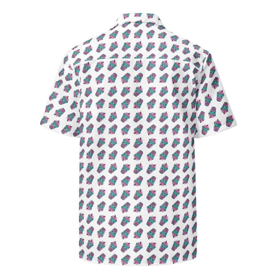 Kawaii Hawaii Bubble Tea Short Sleeve Button-Up Shirt product image (2)