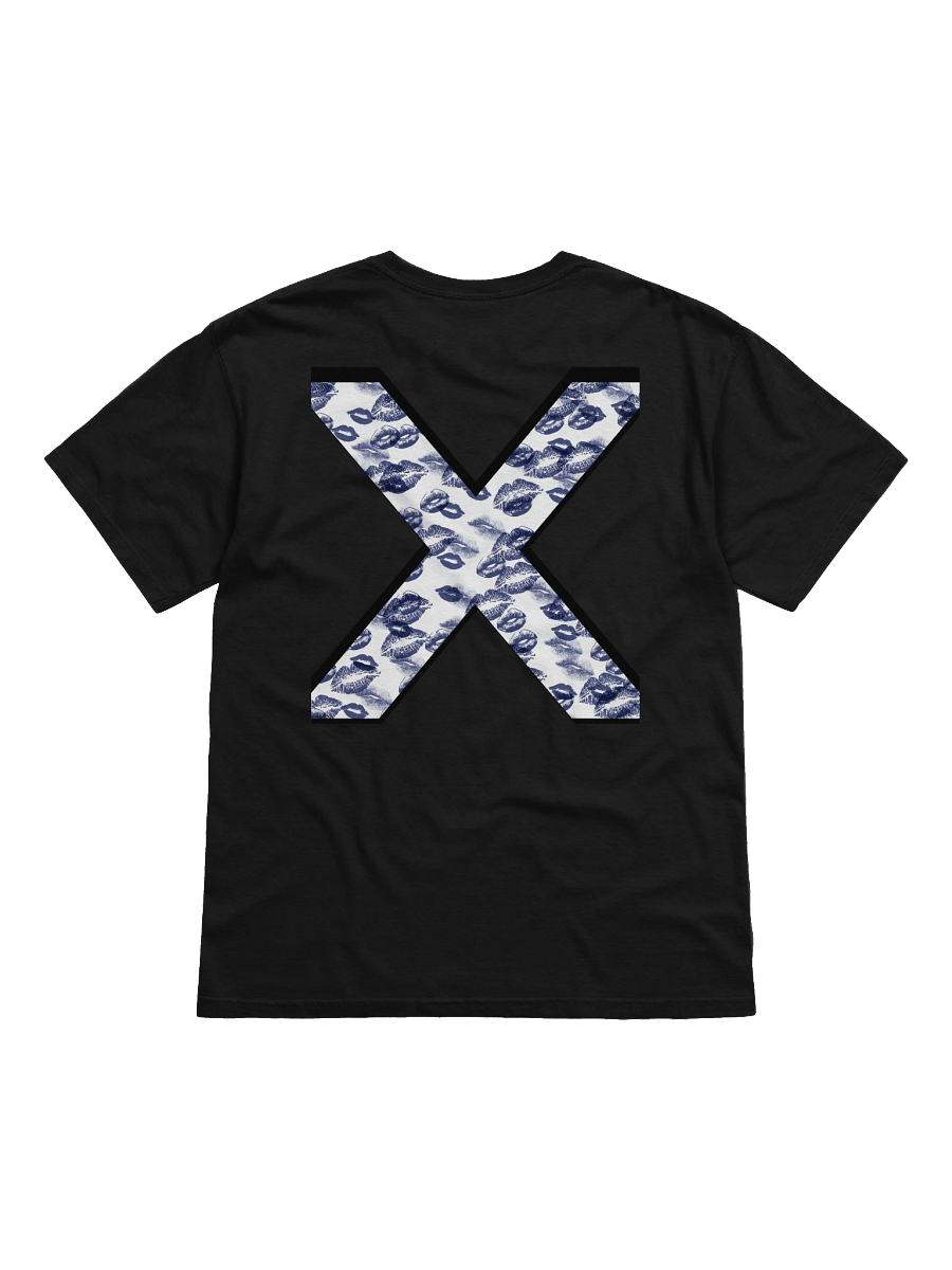 White X Dark Blue Lipstick Kisses | Shirt product image (1)