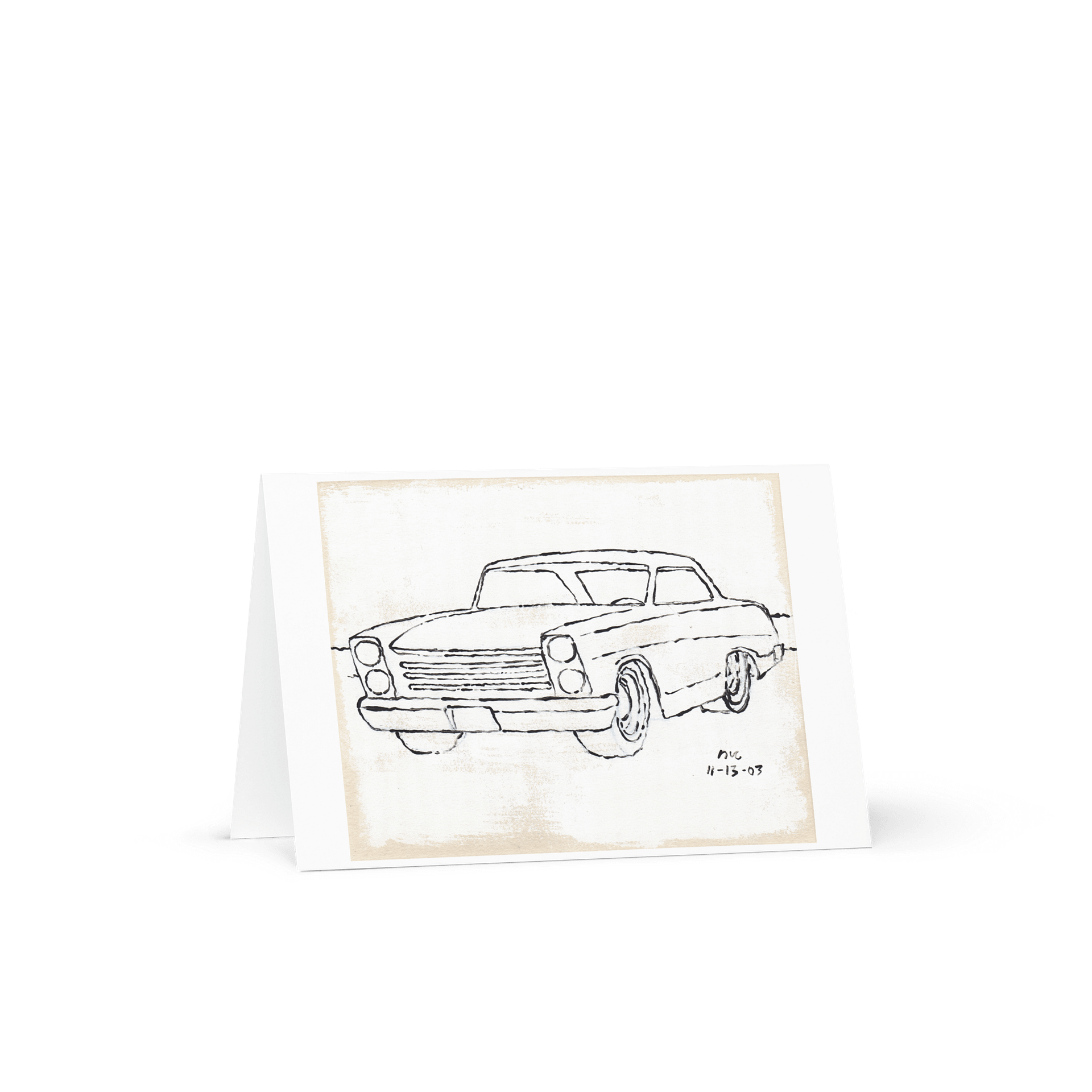 White Car #2 2003 Greeting Card product image (2)