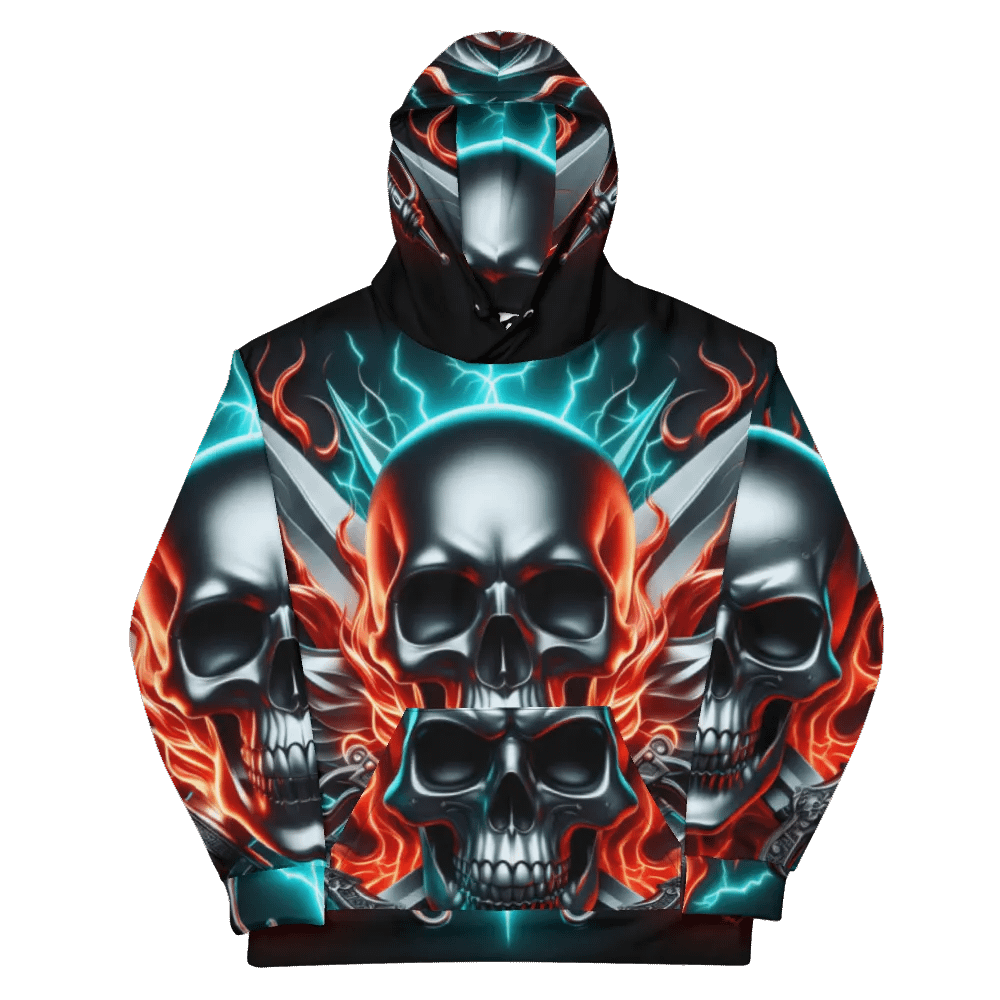 Blazing Skull - Unisex Skull Hoodie #37 product image (11)