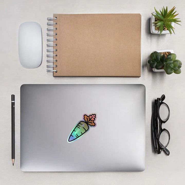 Rainbow Carrot Holo Sticker product image (2)