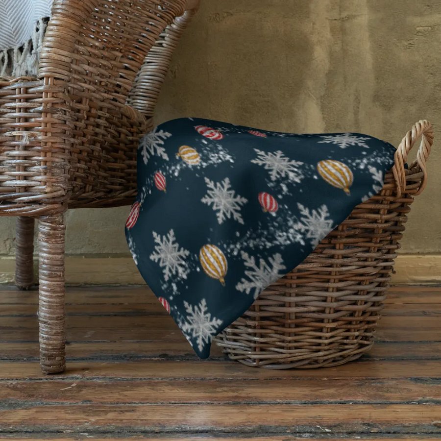 Navy Winter Confetti Blanket product image (10)
