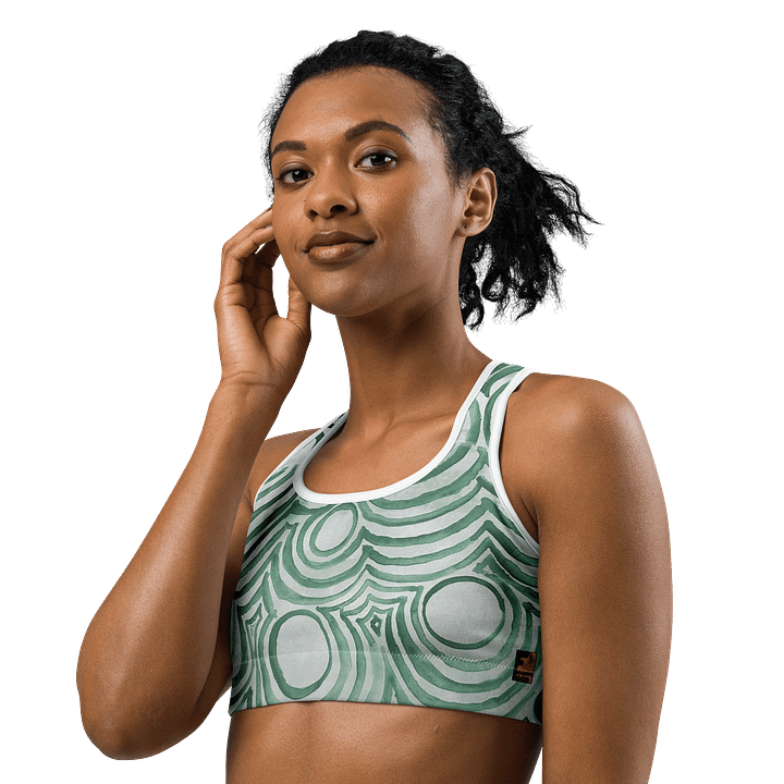 "Green Swirl" Sports Bra product image (2)