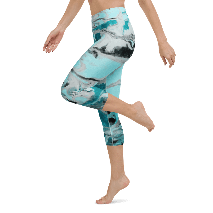 Fluid Turquoise Art Leggings product image (5)