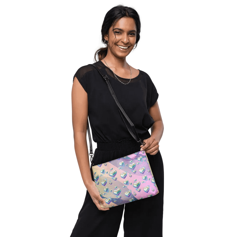 Iridescent Heart design Crossbody Bag for stylish feminine ladies product image (10)