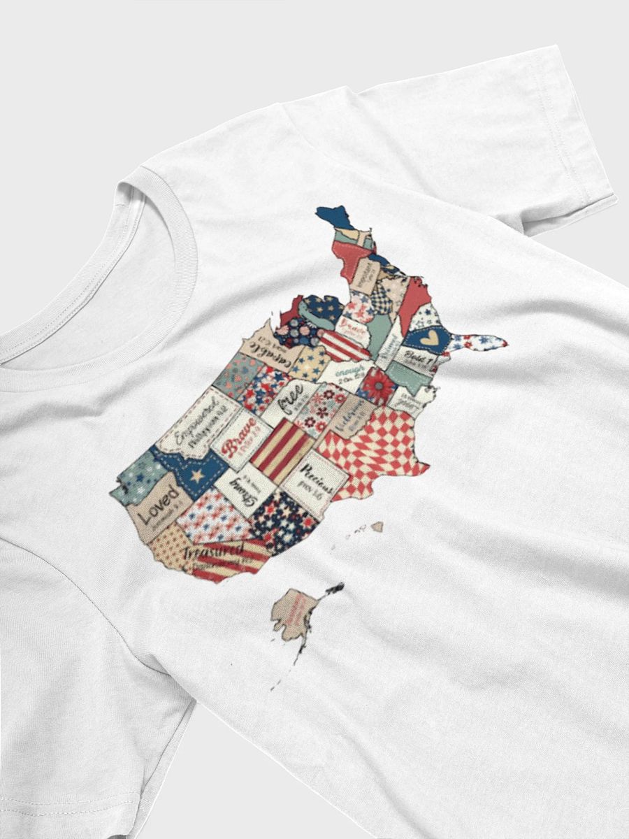 Patriotic USA Map Tee | Unisex Bible Verse America T-Shirt | Retro 4th Of July God Says You Are | 1776 American Flag Faith Apparel product image (28)