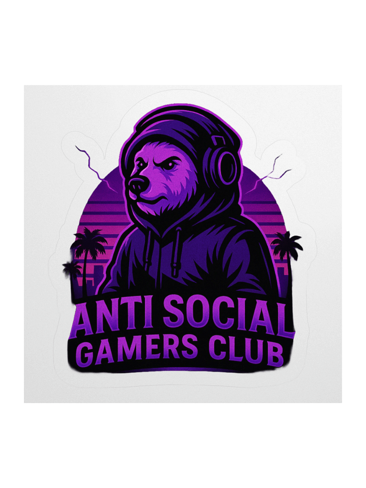 Anti Social Gamers Club Stickers 3x3 product image (1)