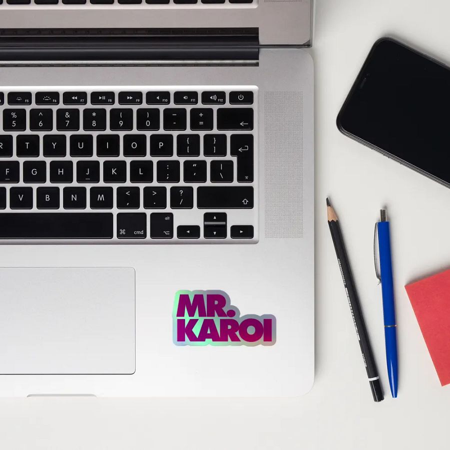 Mr. Karoi Pink Logo Holographic Sticker product image (12)