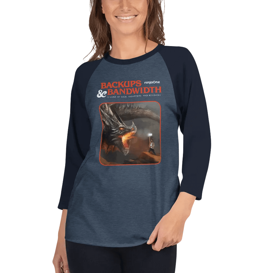 NinjaOne Backups & Bandwidth 2023 - Raglan Tee product image (4)