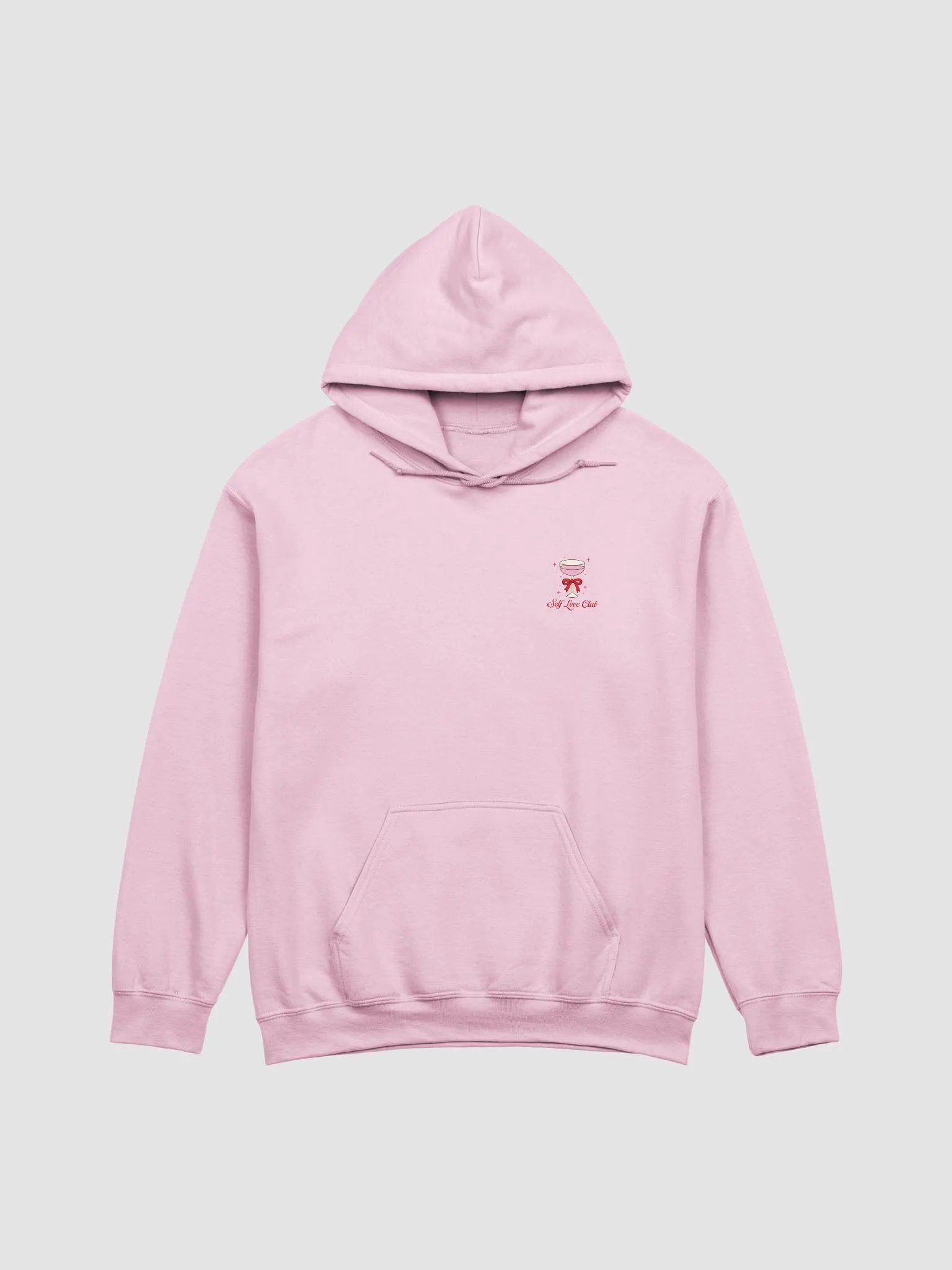 self love club printed hoodie (red lettering) product image (3)
