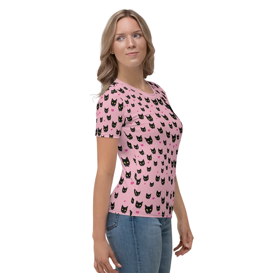 'Pink Kitty Dots'' Women's Poly Tee product image (7)