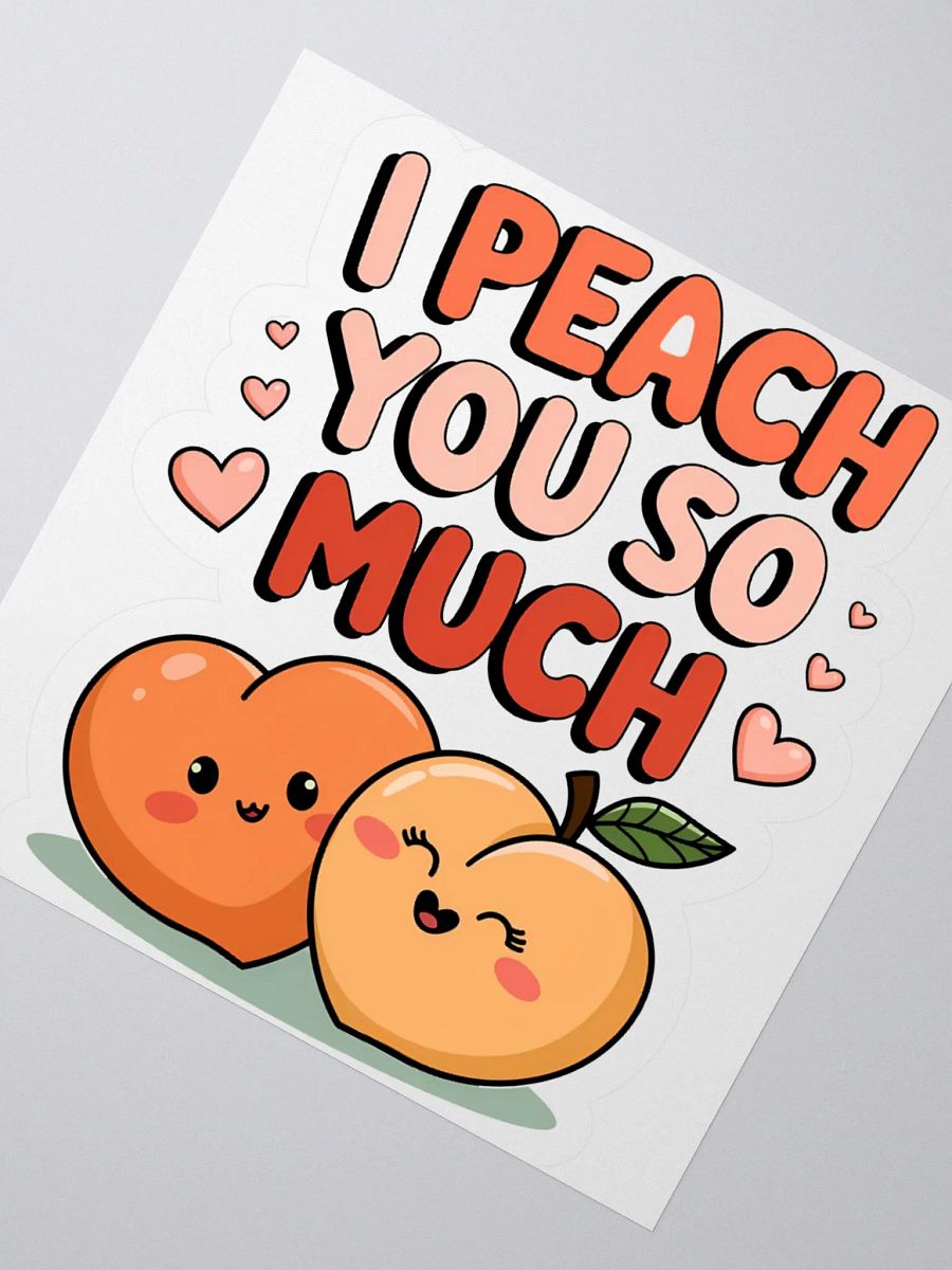I Peach You So Much Valentines Stickers product image (2)
