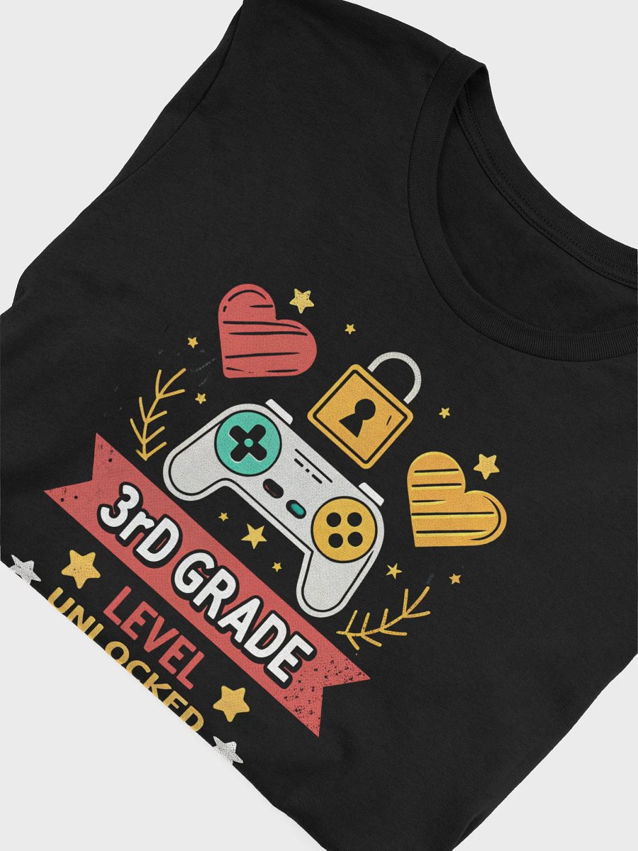 3rd Grade Level Complete T-Shirt – Gamer Graduation Shirt for Boys & Girls, Funny Third Grade School Video Game Tee product image (5)