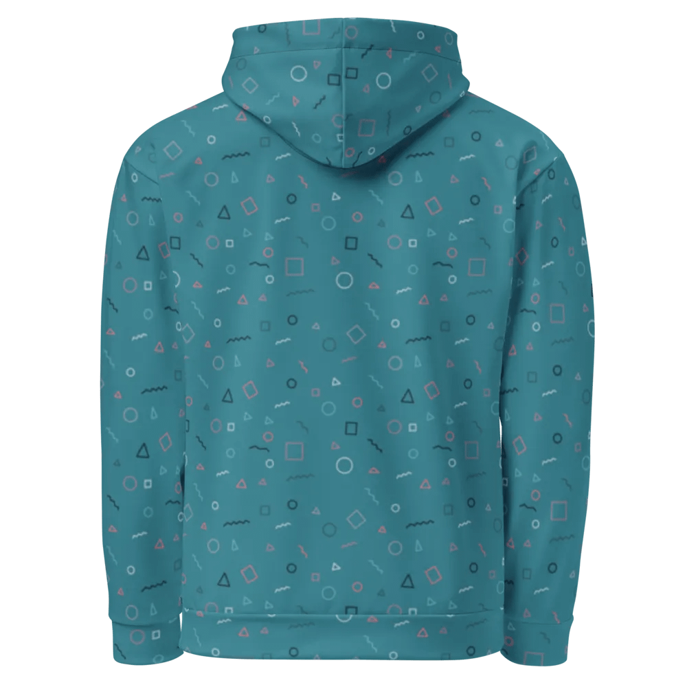 Turquoise Shapes Hoodie product image (3)