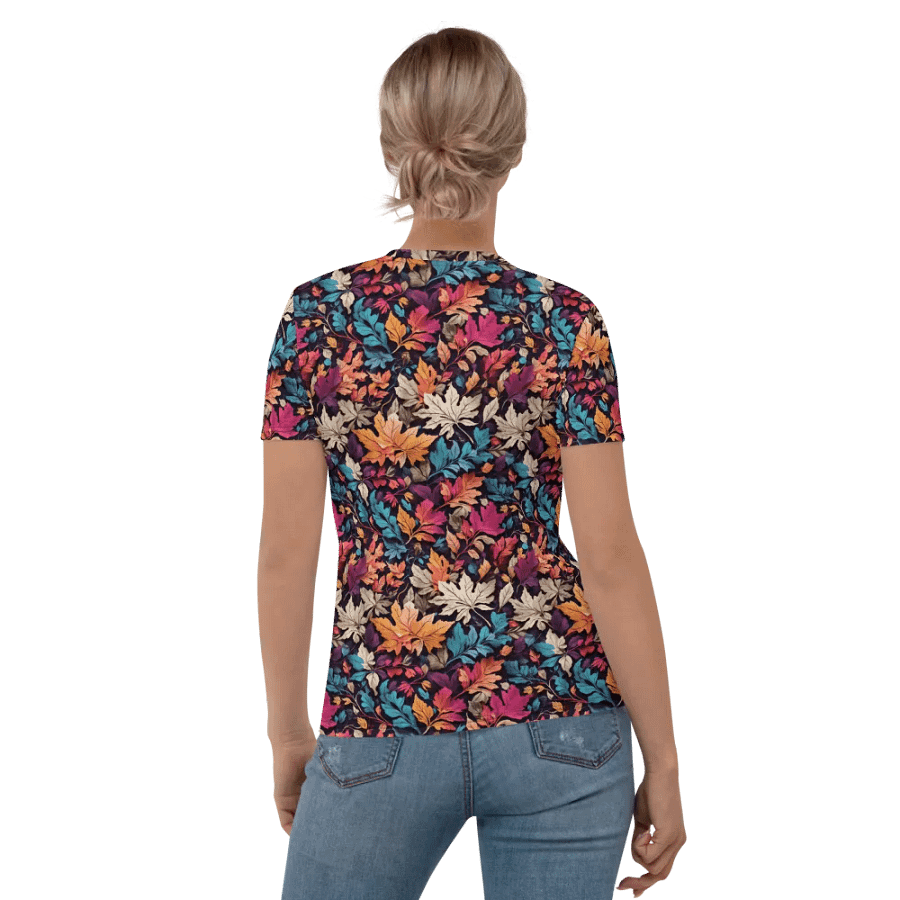 Leaf Pattern All Over Print T-shirt product image (6)