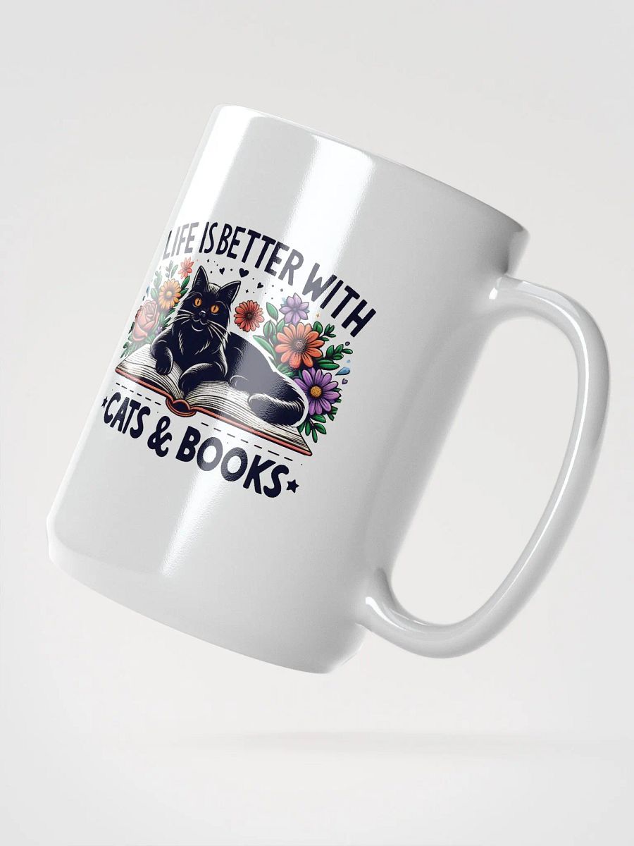 Life is better wtih cats and books Mug product image (2)