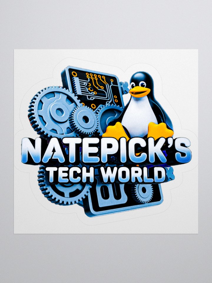 NatePick's Tech World Sticker product image (1)
