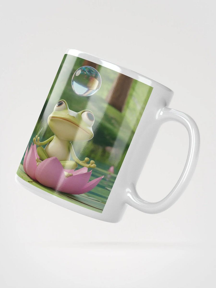Meditative Frog #Stylish Glossy White Mug product image (2)